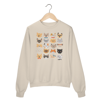 Nome do produto Blusão Moletom Cats Emoticons