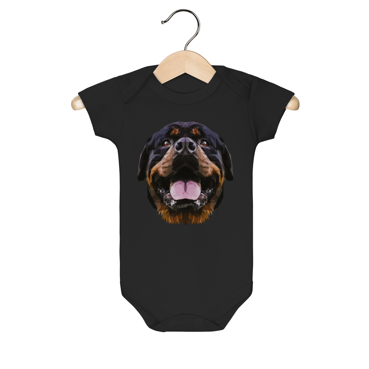 Nome do produto: Body Bebê Rottweiler Low Poly