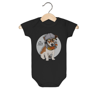 Nome do produto Body Bebê Jack Russell de Óculos e Cachecol