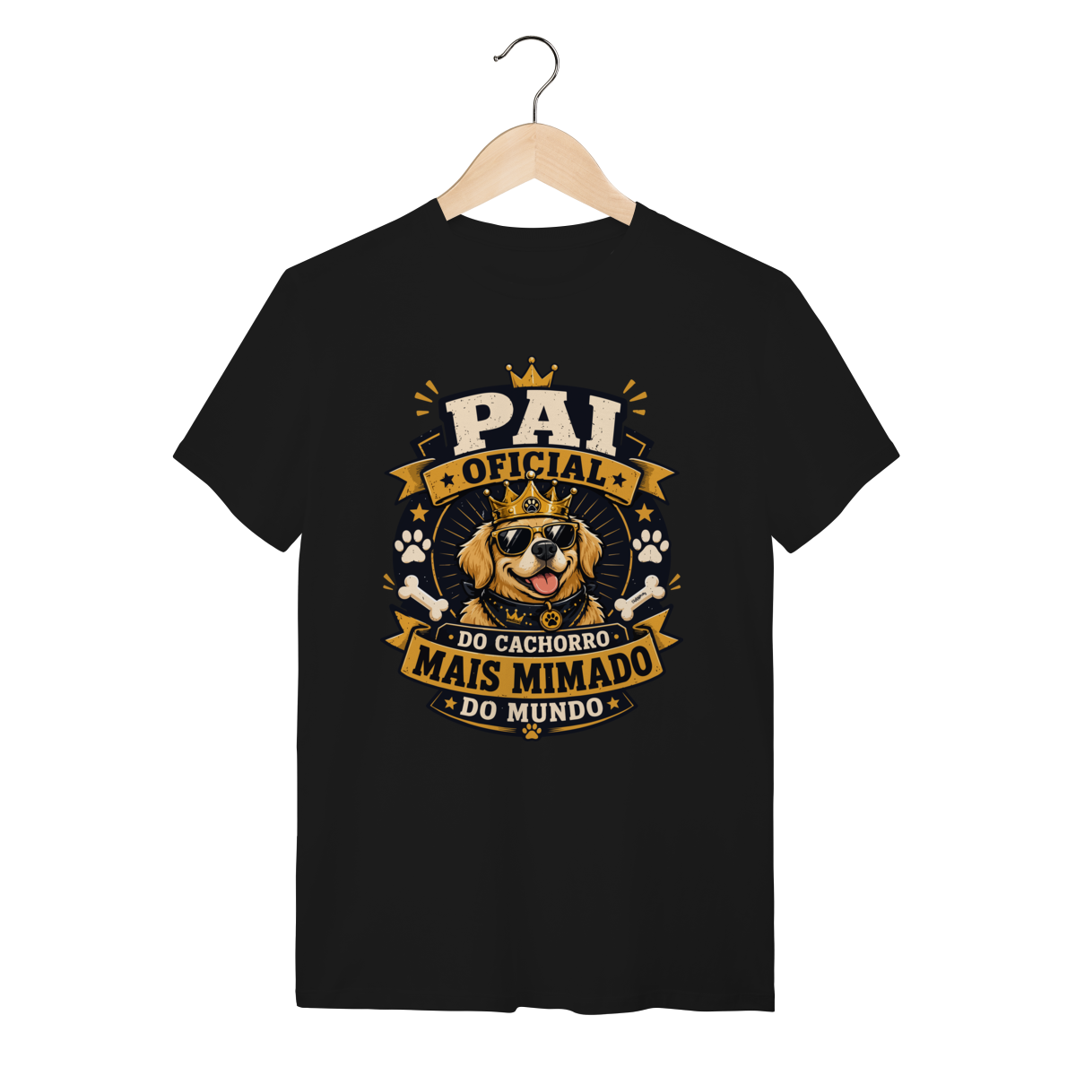 Camiseta Pai Oficial do Cachorro Mais Mimado do Mundo
