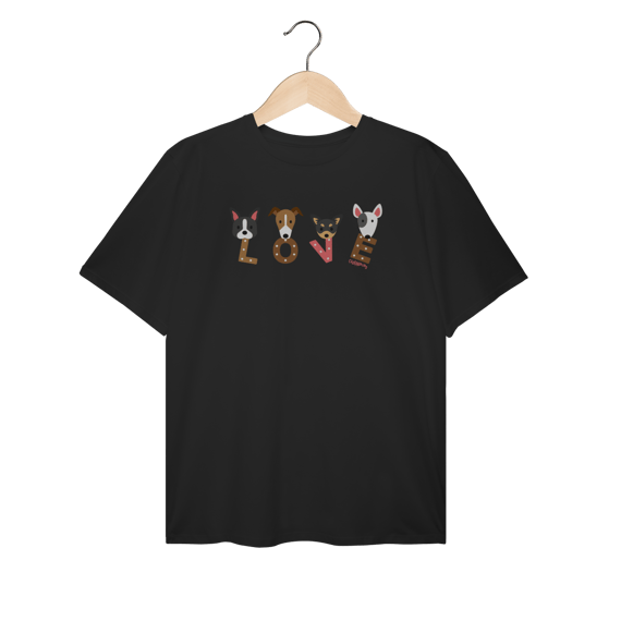 Camiseta Plus Size Cachorro Love
