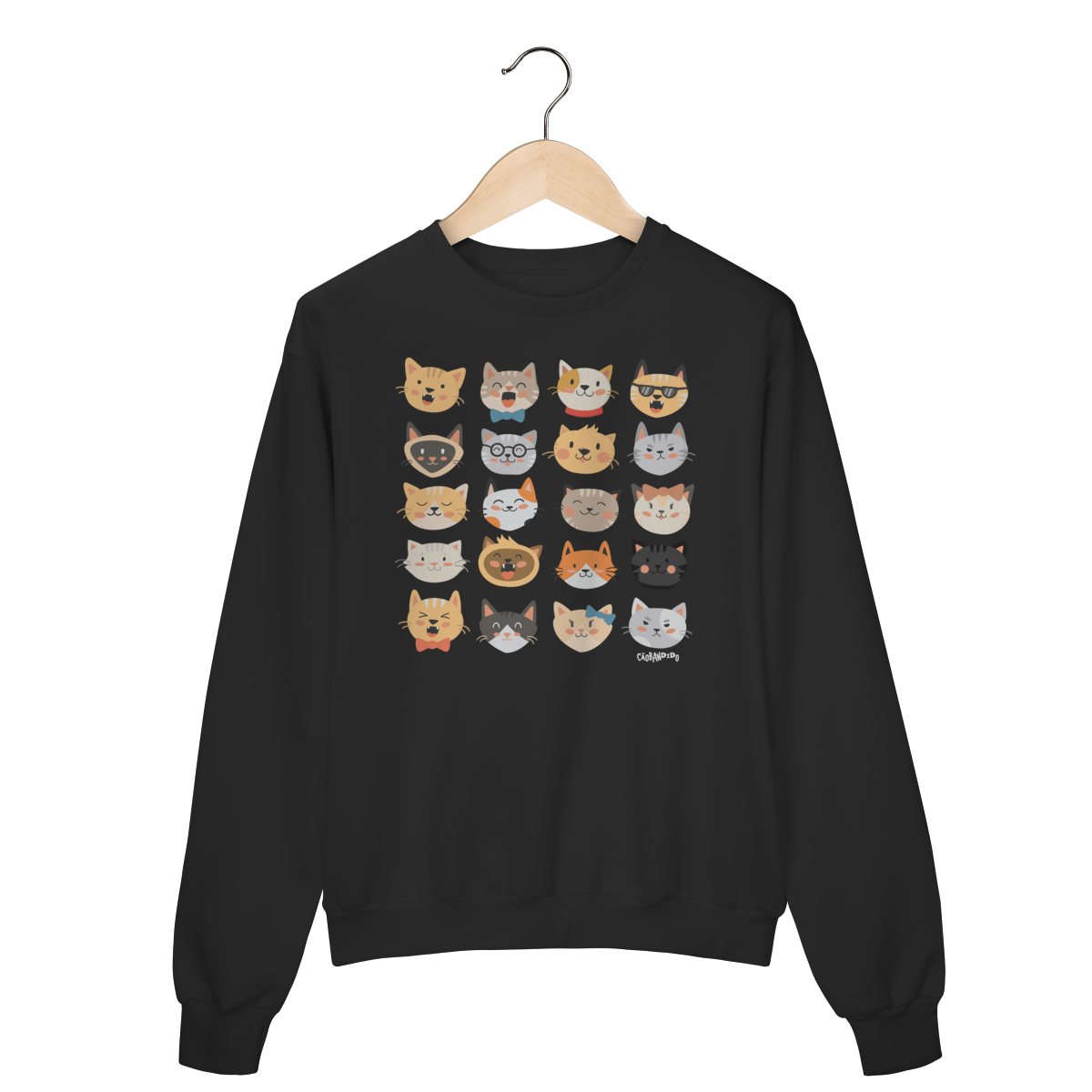 Blusão Moletom Cats Emoticons