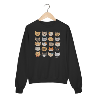 Nome do produto Blusão Moletom Cats Emoticons