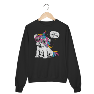 Nome do produto Moletom Blusão Bulldog Francês Unicórnio - I am So Magical