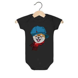 Nome do produto Body Bebê Spitz Alemão de Boina e Cachecol