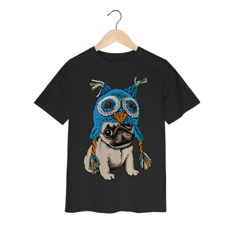Nome do produto Camiseta Infantil Pug Coruja