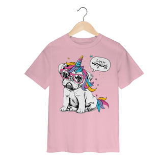 Nome do produto Camiseta Infantil Bulldog Francês Unicórnio - I am So Magical
