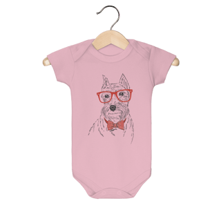 Nome do produto Body Bebê Schnauzer de Óculos e Gravatinha
