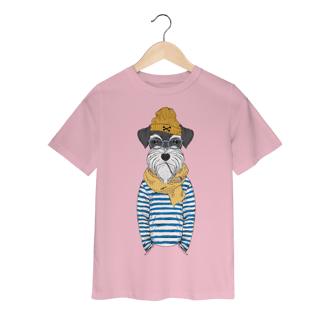 Nome do produto Camiseta Infantil Schnauzer Marinheiro