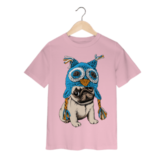 Nome do produto Camiseta Infantil Pug Coruja