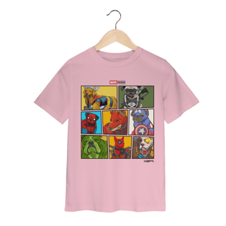 Nome do produto Camiseta Infantil Marvel Dogs Super Heróis