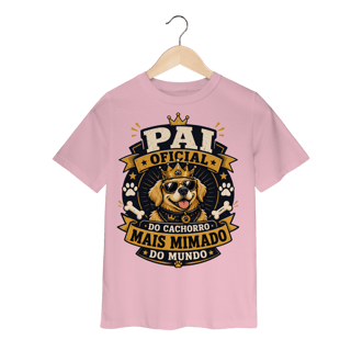 Nome do produto Camiseta Infantil Pai Oficial do Cachorro Mais Mimado do Mundo