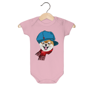 Nome do produto Body Bebê Spitz Alemão de Boina e Cachecol