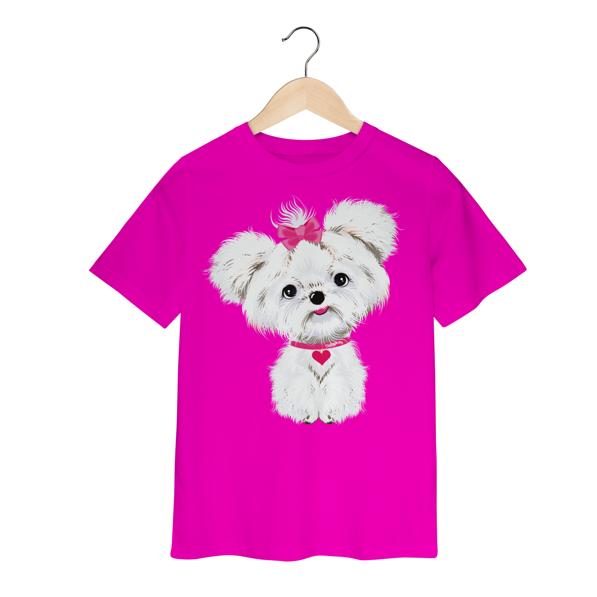 Camiseta Infantil Maltês de Lacinho