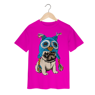 Nome do produto Camiseta Infantil Pug Coruja