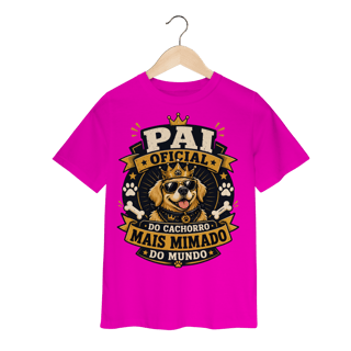 Nome do produto Camiseta Infantil Pai Oficial do Cachorro Mais Mimado do Mundo