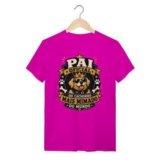Nome do produto Camiseta Pai Oficial do Cachorro Mais Mimado do Mundo