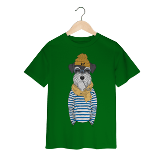 Nome do produto Camiseta Infantil Schnauzer Marinheiro