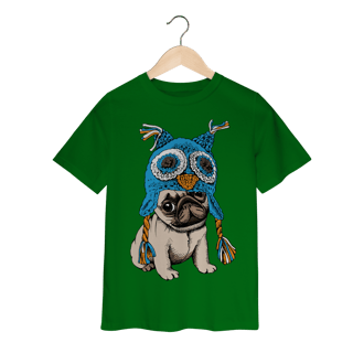 Nome do produto Camiseta Infantil Pug Coruja