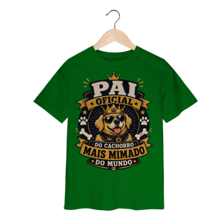 Nome do produto Camiseta Infantil Pai Oficial do Cachorro Mais Mimado do Mundo