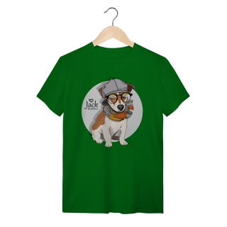 Nome do produto Camiseta Jack Russell de Óculos e Cachecol