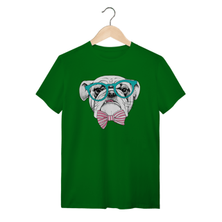 Nome do produto Camiseta Bulldog Inglês de Óculos e Gravatinha