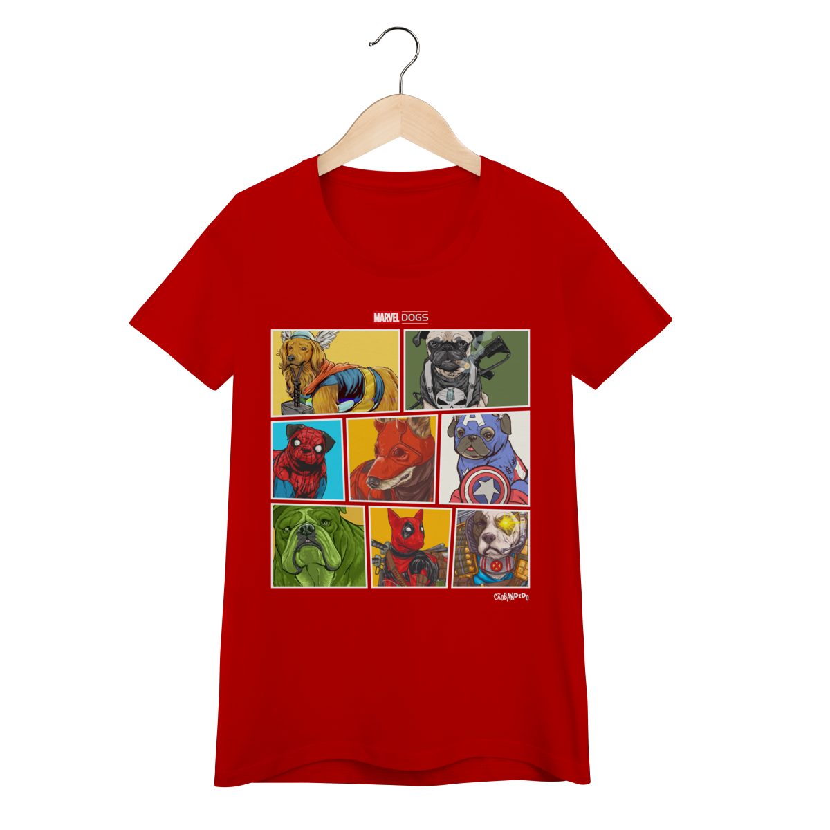Nome do produto: Baby Look Marvel Dogs Super Heróis