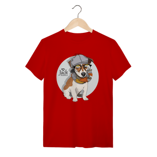 Nome do produto Camiseta Jack Russell de Óculos e Cachecol