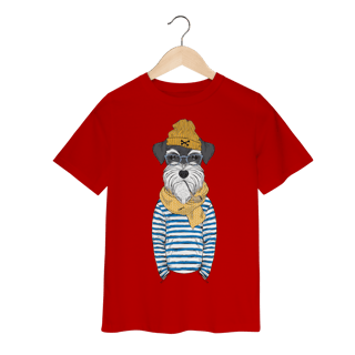 Nome do produto Camiseta Infantil Schnauzer Marinheiro