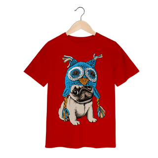 Nome do produto Camiseta Infantil Pug Coruja