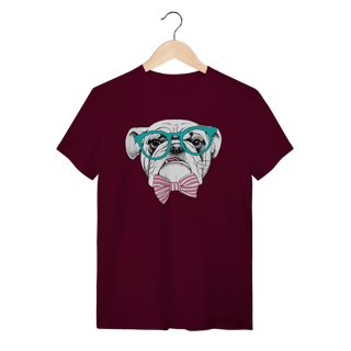 Nome do produto Camiseta Bulldog Inglês de Óculos e Gravatinha