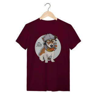 Nome do produto Camiseta Jack Russell de Óculos e Cachecol