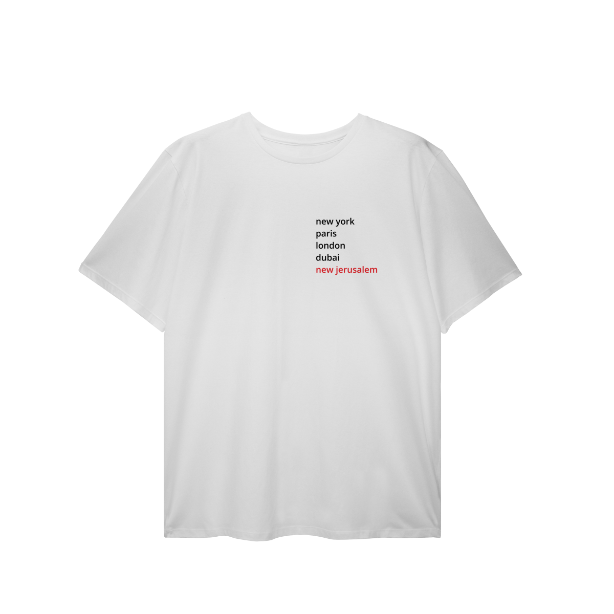 Nome do produto: 0021PS - Camiseta Plus Size New Jerusalem