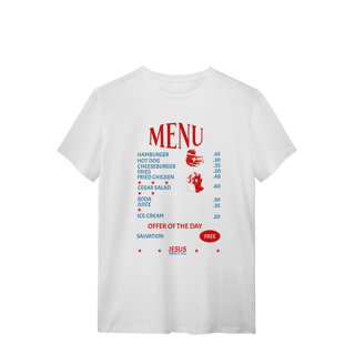 Nome do produto 0051 - Camiseta Unissex MENU