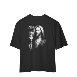 Nome do produto 0022OS - Camiseta Oversized Jesus Saves Bro