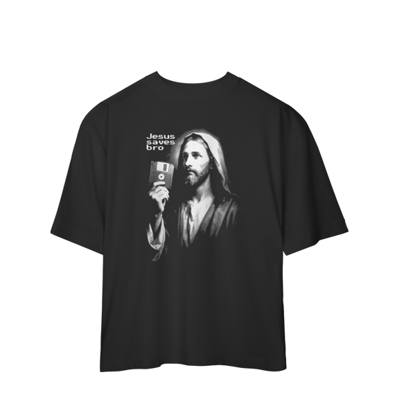 0022OS - Camiseta Oversized Jesus Saves Bro