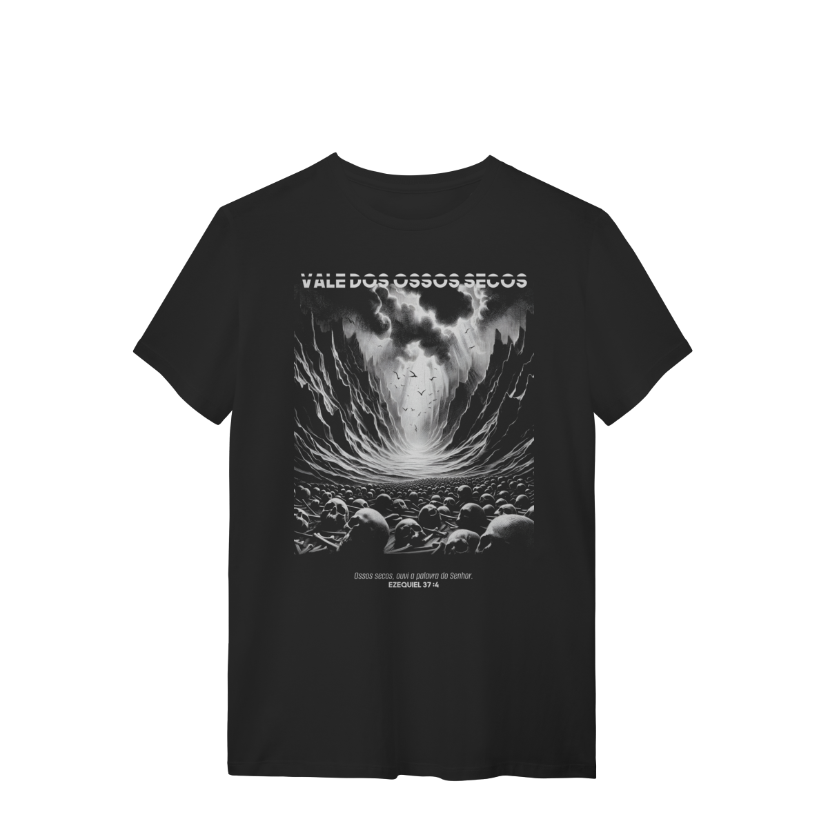 Nome do produto: 0005 - Camiseta Unissex Ossos Secos