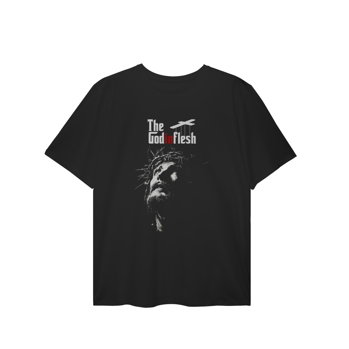 Nome do produto: 0054PS - Camiseta Plus Size The God in Flesh