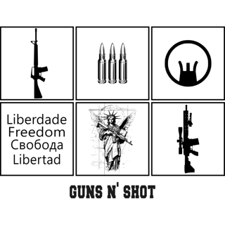 Nome do produto Symbols of Freedom Guns N' Shot Tiro Esportivo Dry Fit UV
