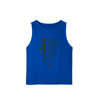 Nome do produto Liberdade Guns N' Shot Armamentismo Regata Dry Fit UV