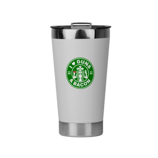 Copo térmico I Love Guns N' Bacon Pólvora e Mato