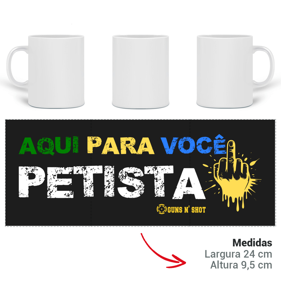 Nome do produto: Caneca Aqui para Você! Guns N\' Shot CAC