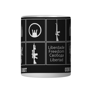 Nome do produto Caneca Symbols of Freedom Guns N' Shot Tiro Esportivo