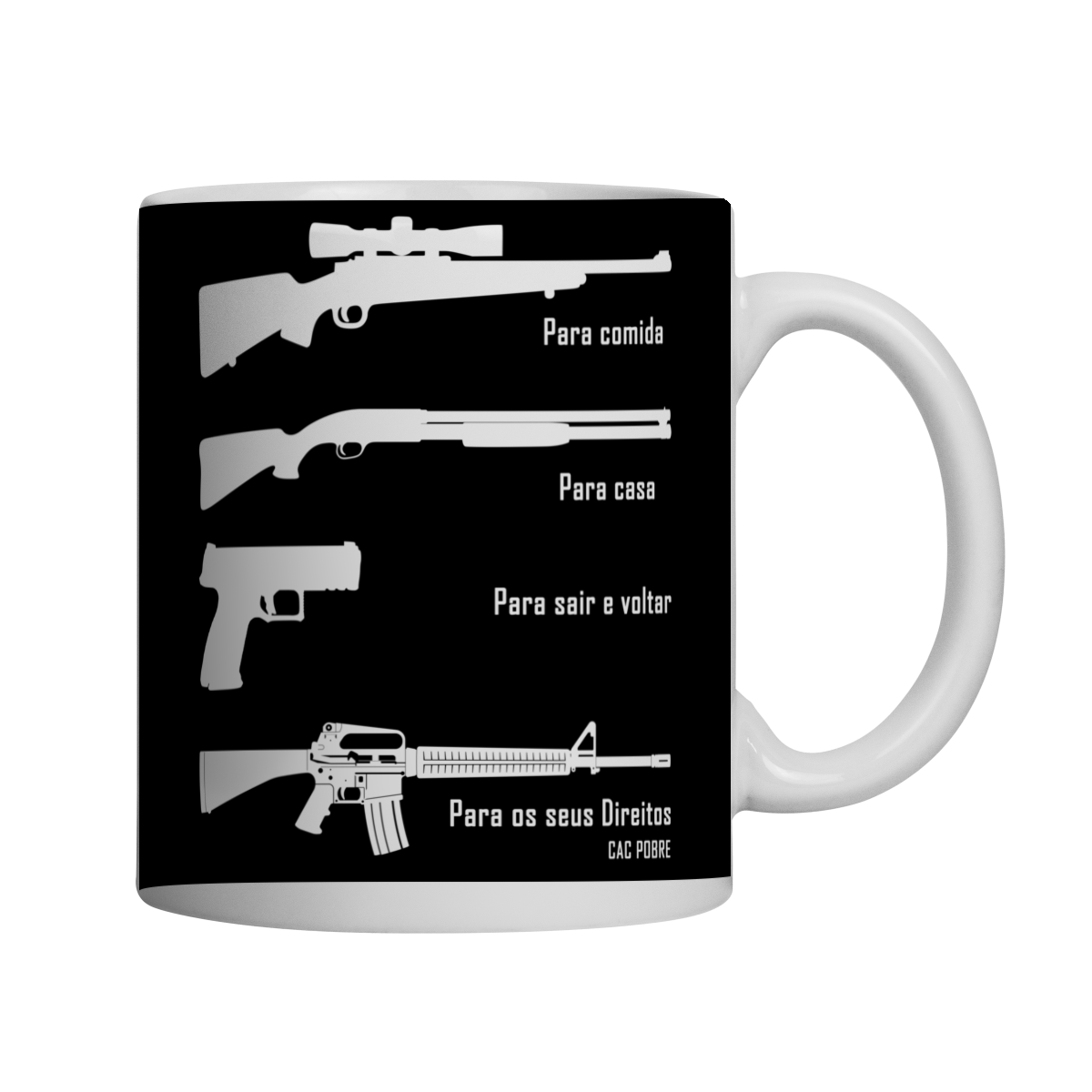 Caneca Para Seus Direitos CAC Pobre