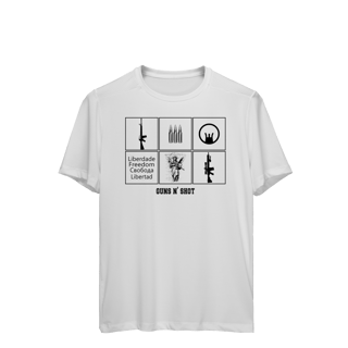 Nome do produto Symbols of Freedom Guns N' Shot Tiro Esportivo Dry Fit UV