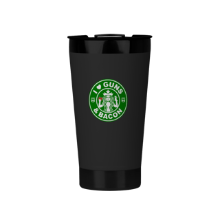 Nome do produto Copo térmico I Love Guns N' Bacon Pólvora e Mato