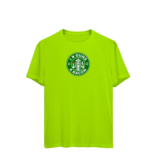 Nome do produto I Love Guns N' Bacon Pólvora e Mato Dry Fit UV