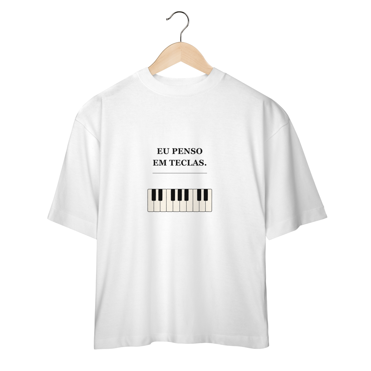 Eu penso em teclas | Camiseta Oversized