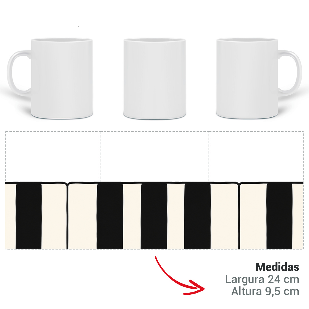 Eu penso em teclas | Caneca