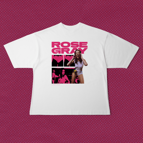 Camiseta Oversized Rose Gray - Louder, Please